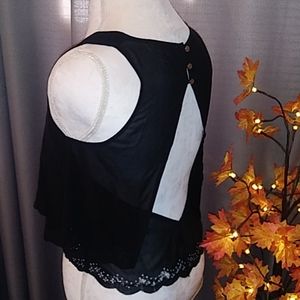 Balance Sexy, Dainty & Classy Sheer Blk Blouse